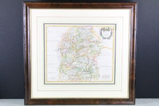 Robert Morden, map of Wiltshire, hand-coloured engraved map, sold by Abel Swale, Awnfham & Iohn