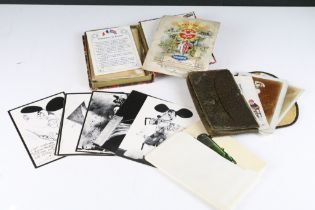 A small collection of early 20th century military and erotic postcards together with some later