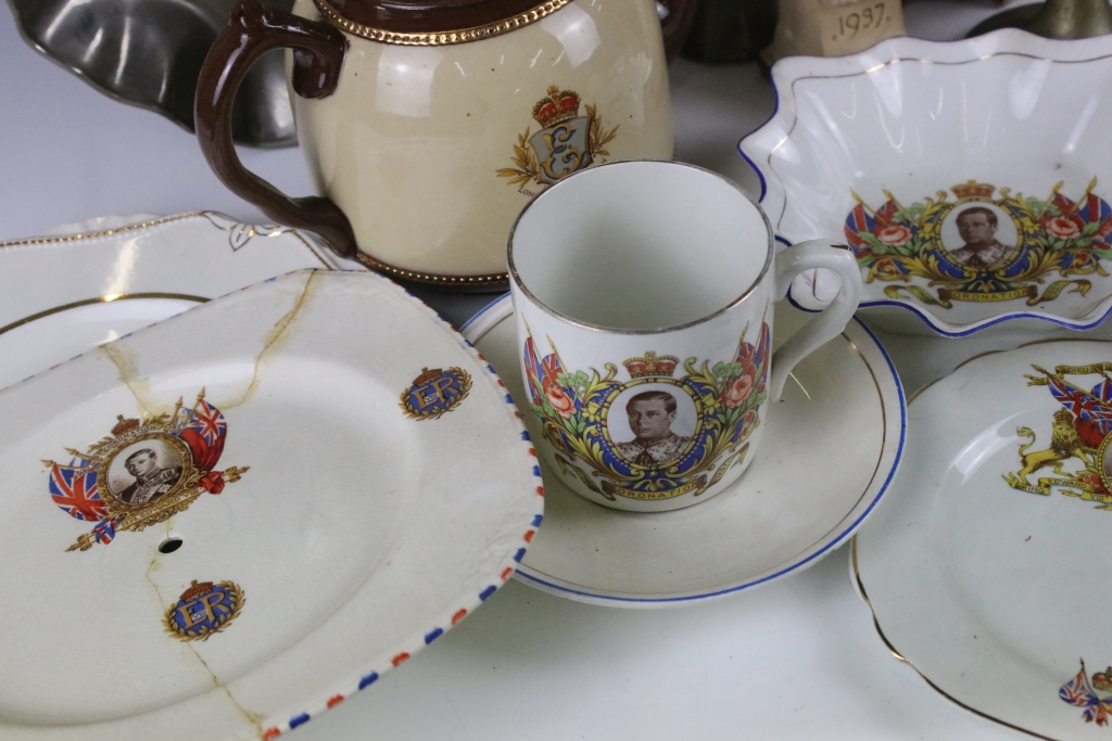 Collection of Royal Commemorative wares relating to Edward VIII to include a hand embroidered - Image 2 of 6