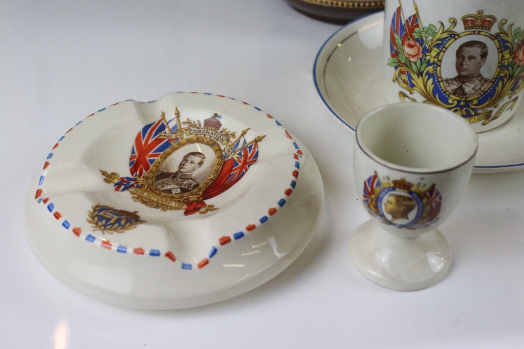 Collection of Royal Commemorative wares relating to Edward VIII to include a hand embroidered - Image 5 of 6
