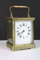 Victorian Brass Carriage Clock (maker's name indecipherable)