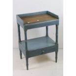 Victorian Painted Pine Washstand with drawer, 57cm wide x 41cm deep x 81cm high