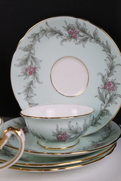 Hammersley & Co 'Petites Fleurs' tea set for two (2 cups & saucers, 2 tea plates, milk jug & sugar - Image 9 of 9