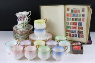 Royal Albert 'Rainbow' tea set for 12 to include 12 cups, 12 saucers & 12 tea plates, plus a Royal