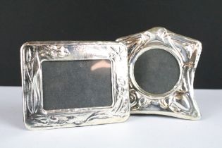 Two Silver Fronted Easel Back Photograph Frames