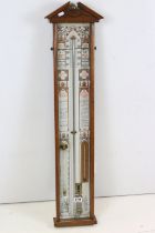 Oak Cased ' Admiral Fitzroy's Barometer ', 102cm high