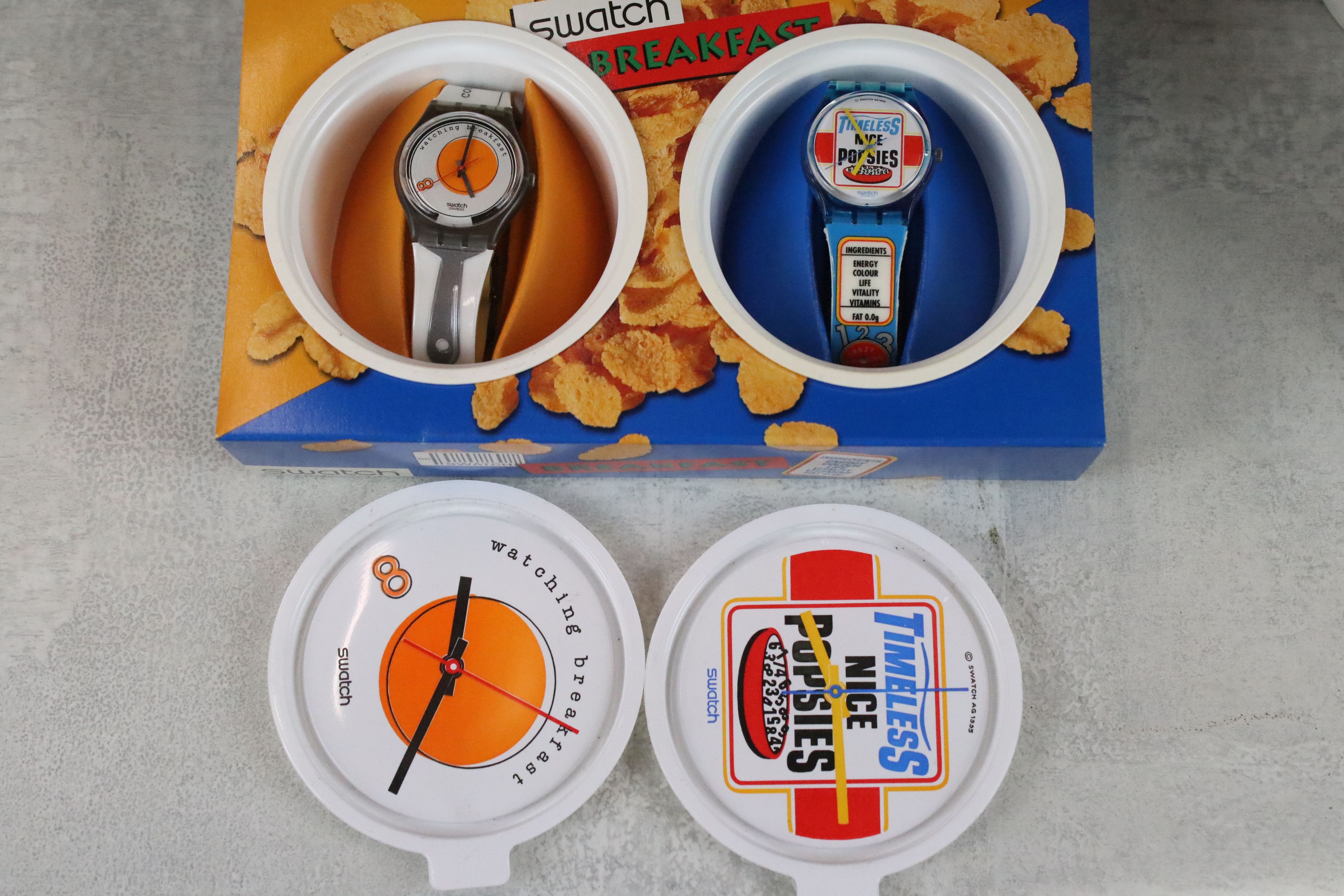 A collection of four Swatch watches to include the Breakfast watch, 100 Years of the Olympic - Image 8 of 16