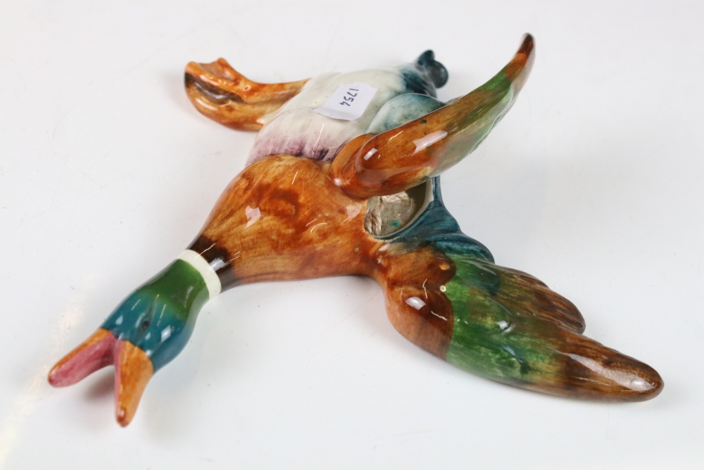 Set of three Beswick ceramic flying duck wall plaques, each having hand painted details. Marked - Image 9 of 13