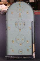 Vintage Reno Series bagatelle game, with balls. (Board measures approx 77cm long)