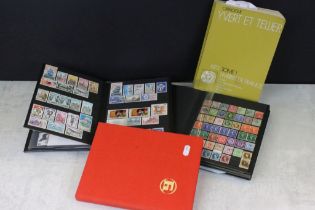 Stamps and first day covers, three albums, to include British and Worldwide examples, a 1977 The