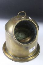 Early 20th century B. Cooke & Son Ltd brass ships binnacle compass, numbered 5859, with ring carry