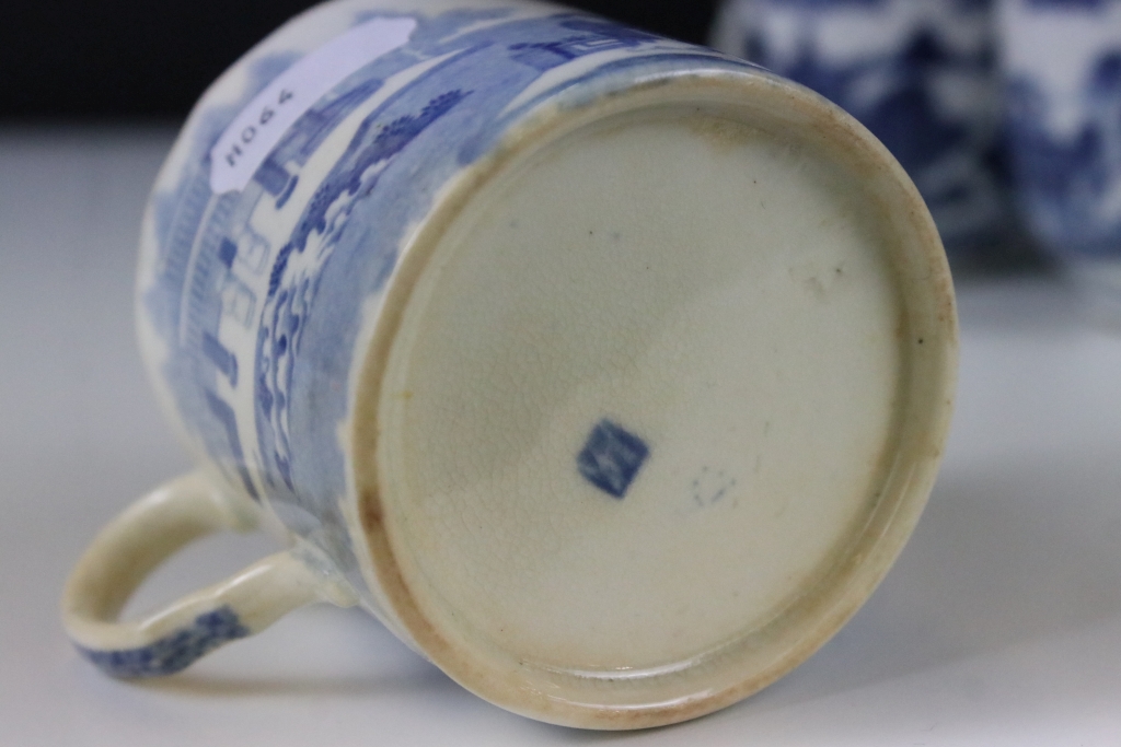 Selection of Chinese blue and white ceramics to include five 19th Century tea cups, a blue and white - Image 3 of 14