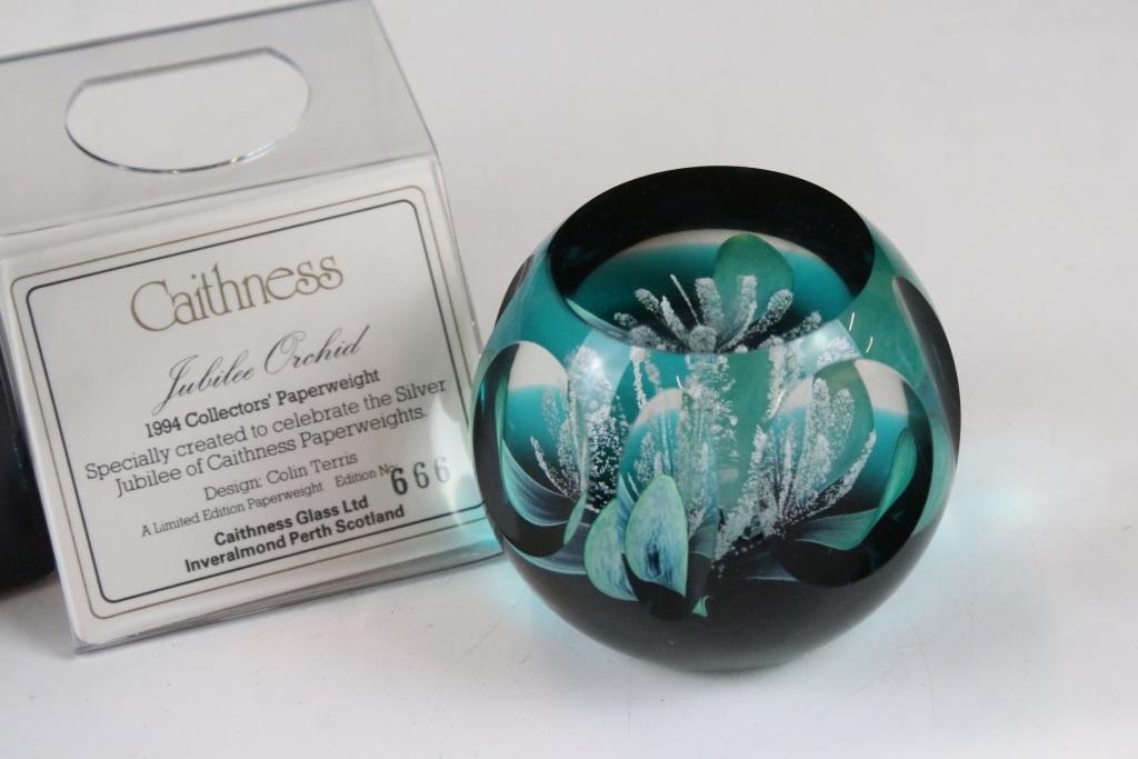 Ten boxed Caithness glass paperweights to include Optima (ltd edn no. 239/500), Rhythm 'N Blues, - Image 11 of 12