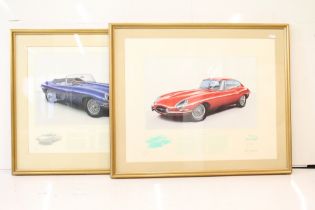 John Francis, Jaguar ' E-Type ' Series One, limited edition print, number 217/850, signed in