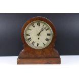 Early 20th century mantle clock, the cream dial with black Roman numerals, housed within a