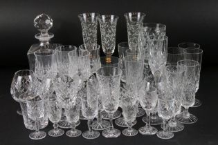 Crystal Cut Glasses including Brandy, Wine, Champagne Flutes, Brierly, Webb, Doulton, Whisky