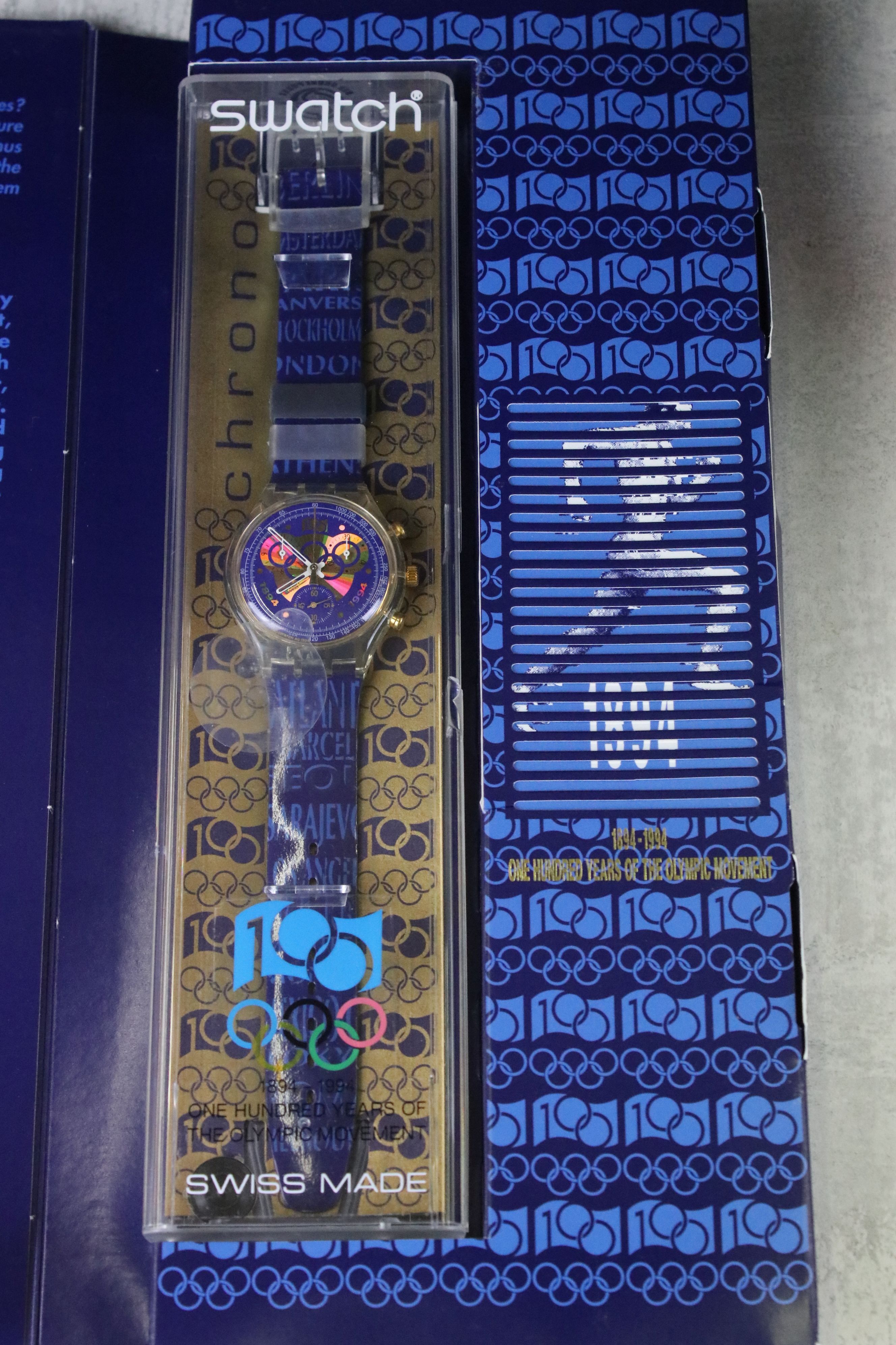 A collection of four Swatch watches to include the Breakfast watch, 100 Years of the Olympic - Image 3 of 16