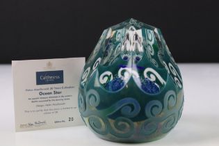 Caithness Ocean Star large paperweight by Helen MacDonald, complete with certificate and box.