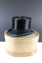 Victorian Henry Heath Limited black silk top hat, in original box (internal circumference approx