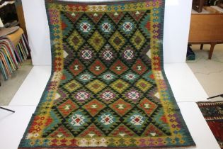 Hand Knotted Woolen Maimana Rug, 240cm x 167cm