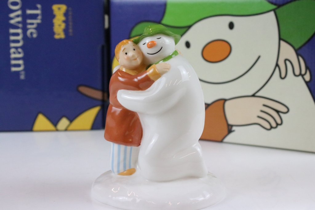 Group of Coalport Characters ' The Snowman' figurines to include Lithoplane, Dancing at the Party, - Image 21 of 29