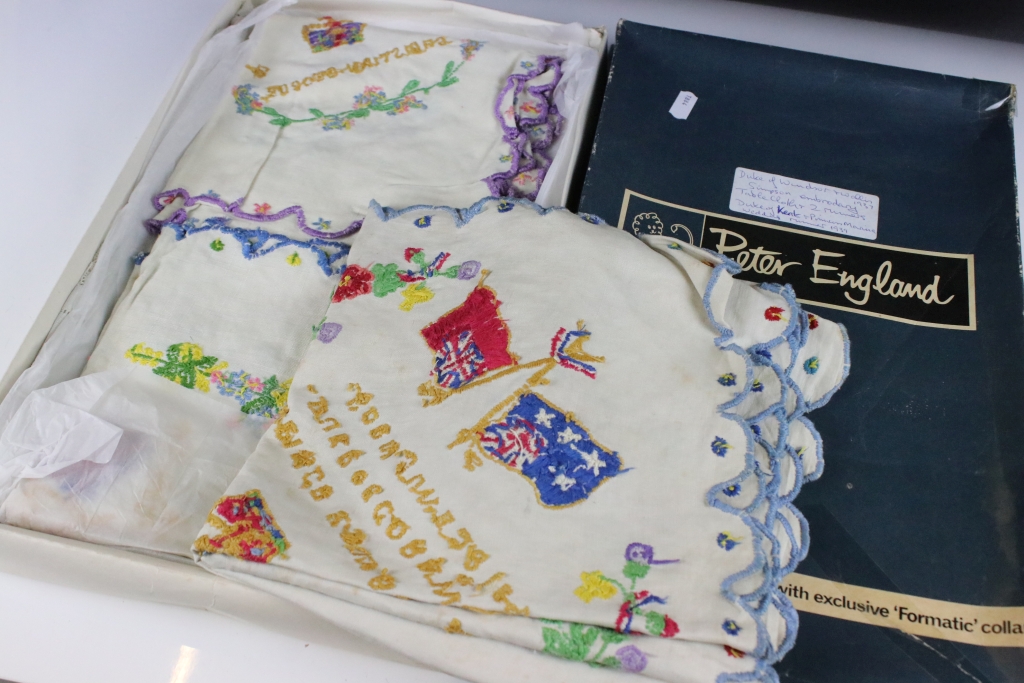 Collection of Royal Commemorative wares relating to Edward VIII to include a hand embroidered - Image 6 of 6
