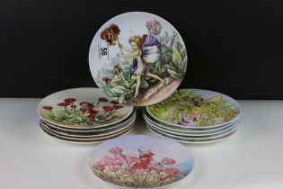 Set of twelve Wedgwood 'The World of Flower Fairies' Cicely Mary Barker collectors plates, each