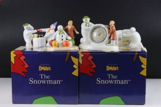 Four boxed Coalport Characters ' The Snowman ' porcelain figure groups to include Chilling Out (