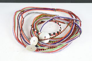A African tribal ceremonial beaded necklace.