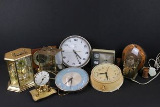Collection of 20th Century clocks to include Smiths sectric, Metamec, Haller, Kunclo etc.