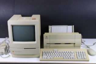 Apple Macintosh Classic II M4150 computer together with an Apple StyleWriter M8000 and key board.