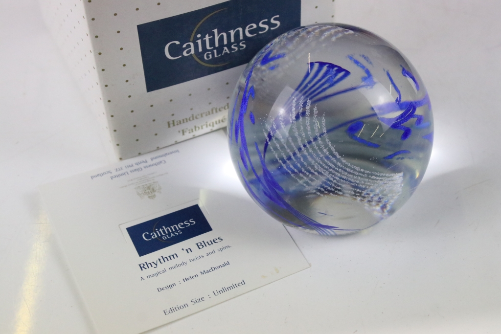 Ten boxed Caithness glass paperweights to include Optima (ltd edn no. 239/500), Rhythm 'N Blues, - Image 4 of 12