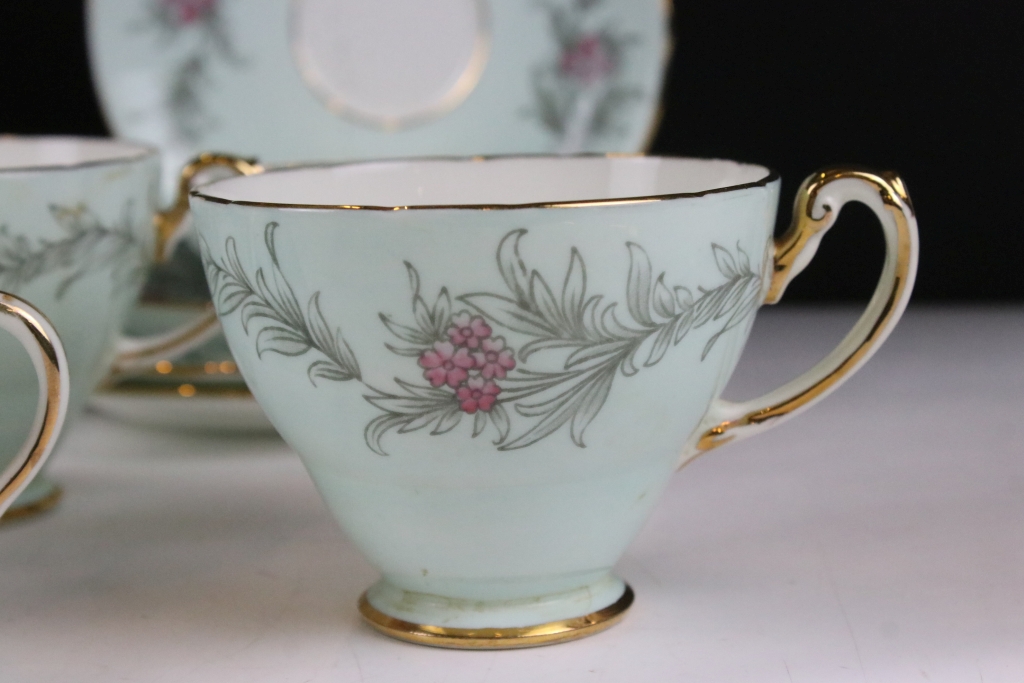 Hammersley & Co 'Petites Fleurs' tea set for two (2 cups & saucers, 2 tea plates, milk jug & sugar - Image 6 of 9