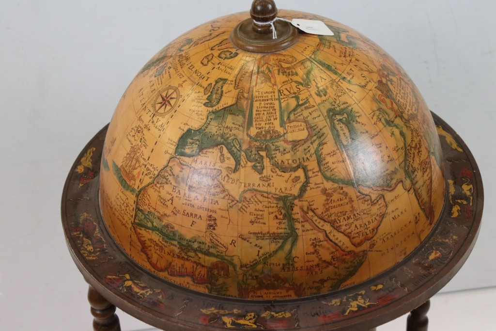 Italian style Terrestrial Globe Cocktail Cabinet / Drinks Trolley, 50cm wide x 89cm high - Image 2 of 5