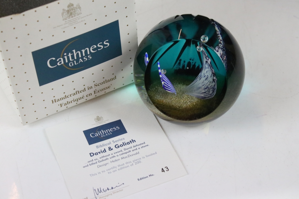 Ten boxed Caithness glass paperweights to include Optima (ltd edn no. 239/500), Rhythm 'N Blues, - Image 9 of 12