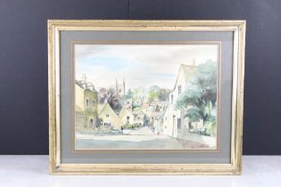 Gladys Rees Teesdale (1898 - 1985), Easton of the Hill, Rutland, watercolour, signed lower right,