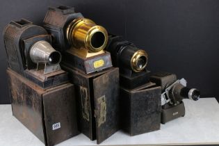 Four magic lanterns / projectors to include The Praestantia - Riley Bros Bradford, Aldis electric