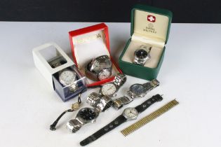 A small collection of gents wristwatches to include Seiko and Sekonda examples together with a