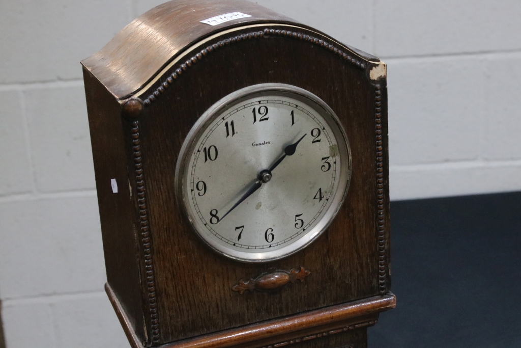 Early 20th century ‘ Genalex ‘ Oak Grandmother Clock, 133cm high - Image 2 of 4