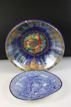 1920s Mintons lustre fruit bowl with fruit detailing to the centre together with a Fenton Ye Olde