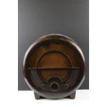 Art Deco ‘ Ekco ‘ Circular Bakelite Radio, the back marked ‘ Ekco All-electric radio type A.C. 76