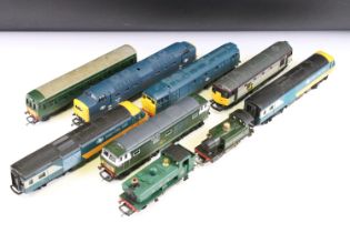 Nine OO gauge locomotives to include Lima 26001, Hornby D7097, Lima Scots Grey etc