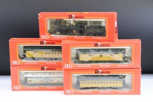 Ex Shop Stock - Boxed Rivarossi HO gauge 1212 4-4-0 Virginia & Truckee locomotive and 4 x boxed