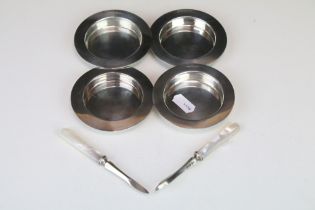 Set of four Elkington & Co Victorian silver pin dishes of round form (hallmarked Birmingham 1899),