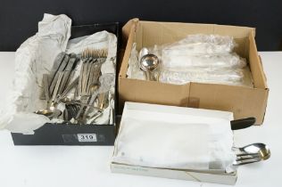 A collection of Elkington silver plated cutlery together with Viners examples.