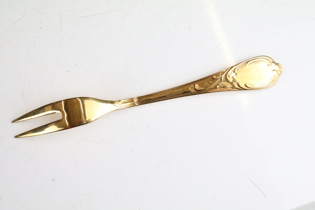 Qualitats-Bestecke aus Solingen 23/24 Carat Gold Plated cutlery canteen of 12 place settings, with - Image 6 of 7