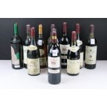 Eleven bottles of wine, to include: 4 x Les Lauriers, Bordeaux Rouge Claret, 75cl , 2 x Chateau D'