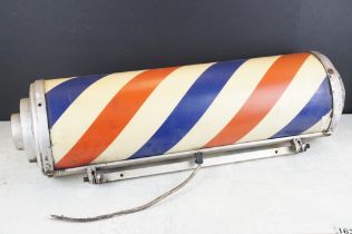 Barbers striped illuminating light pole with metal fitting, approx 70cm long