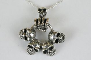 Silver Skull Necklace