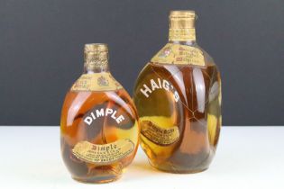 Two bottles of Haig's Dimple Old Blended Scotch Whisky, 70° proof, 1960's